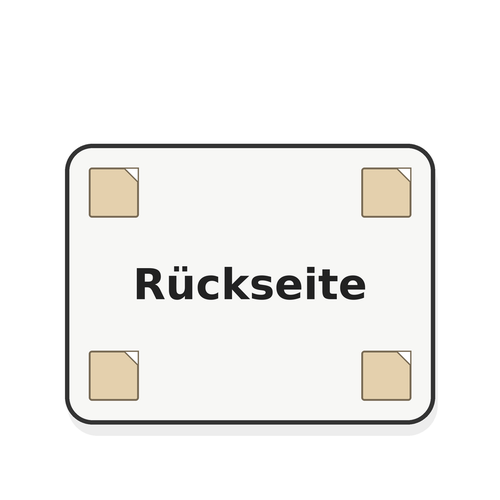 4 Klebepads für Rückseite (ohne Löcher)