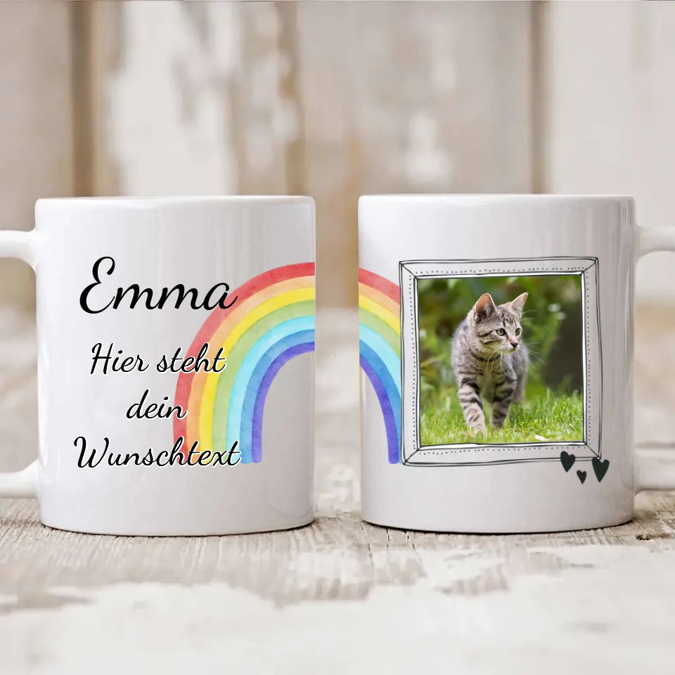 Katzen Foto-Becher mit eigenem Text
