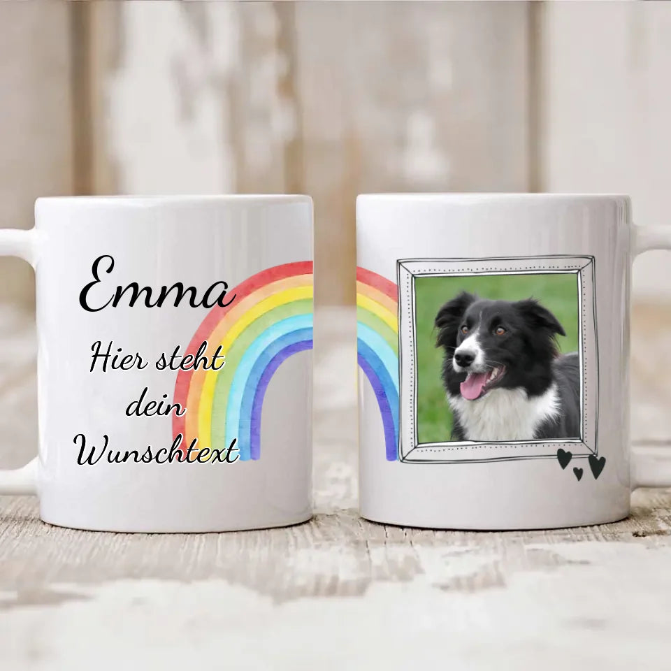 Hunde Foto-Becher mit eigenem Text