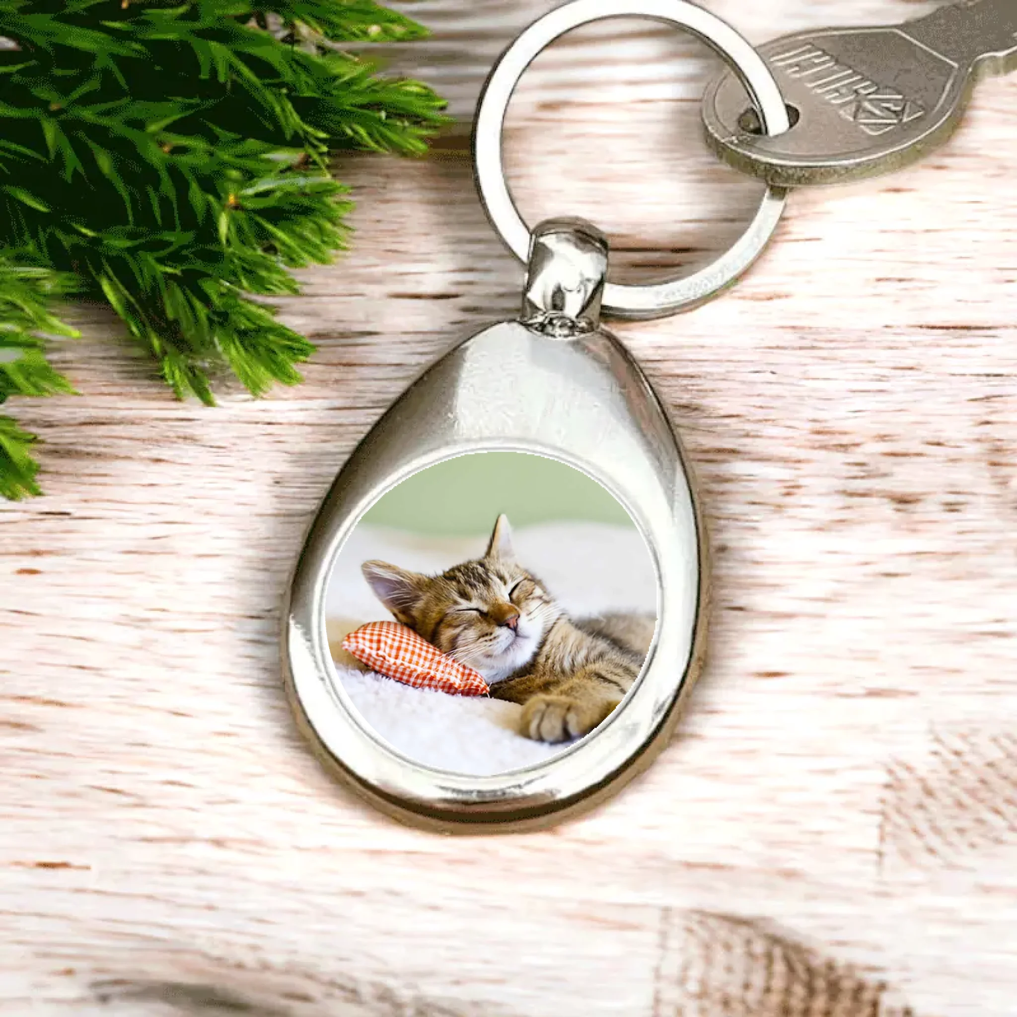 Schlüsselanhänger mit Katzenfoto Angebot