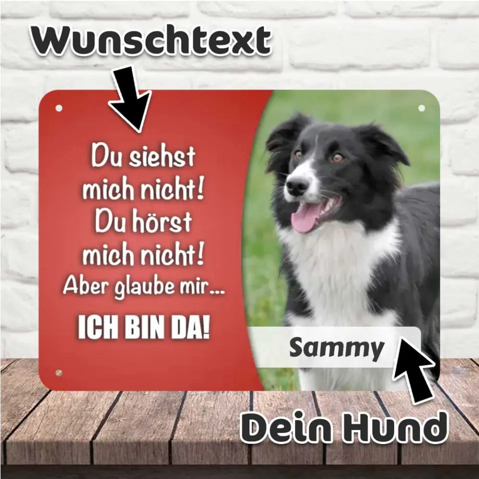 Hunde-Türschild personalisiert Watercolor