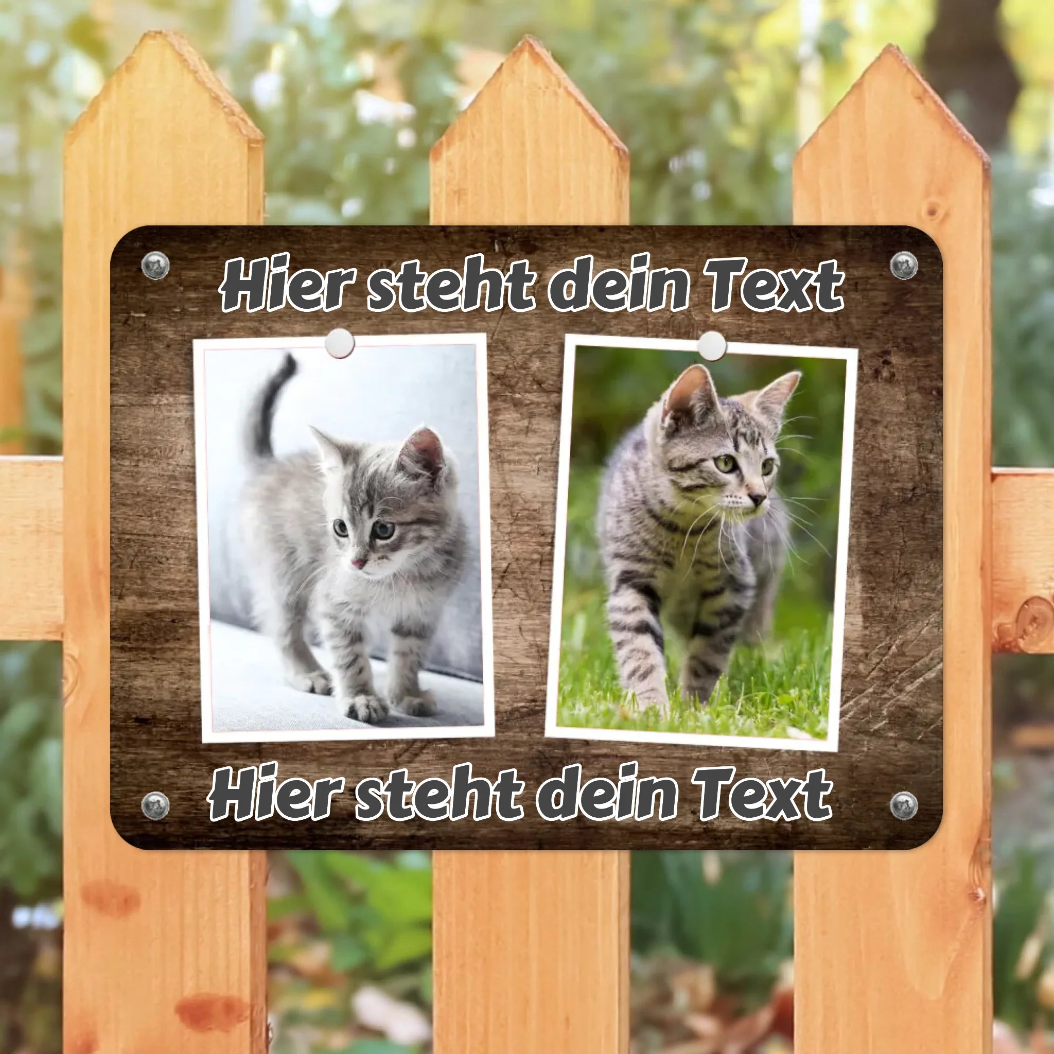 Hunde-Türschild personalisiert mit Foto & Text (UV- und wetterfest)