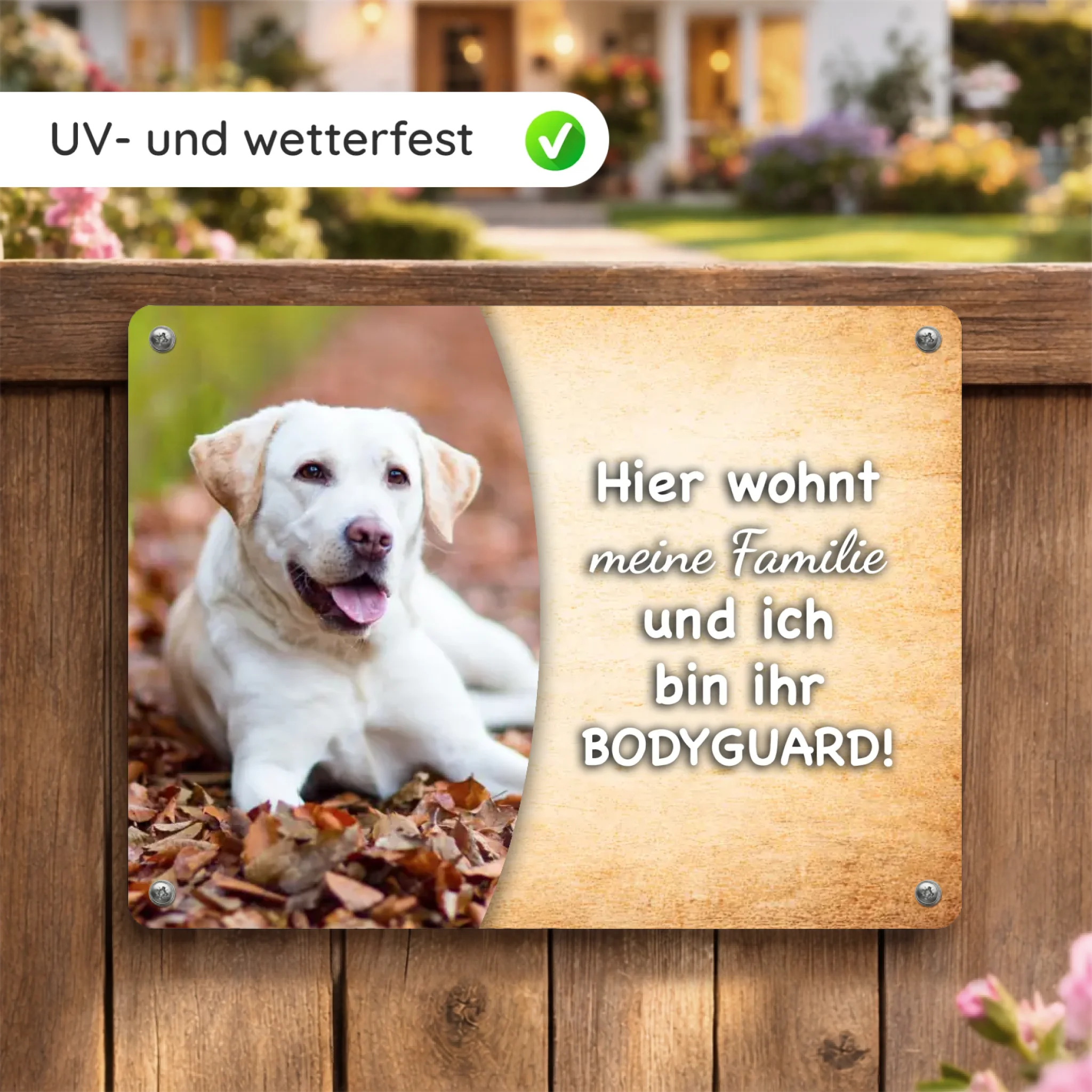 Hunde-Tuerschild-Mockup