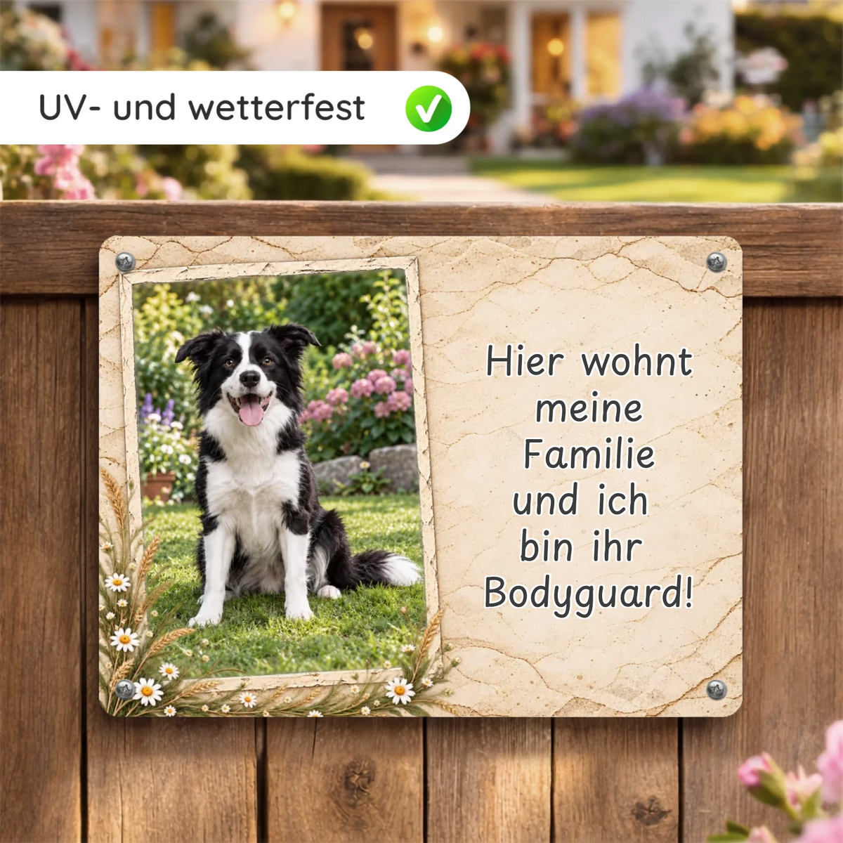 Hunde-Tuerschild-Mockup