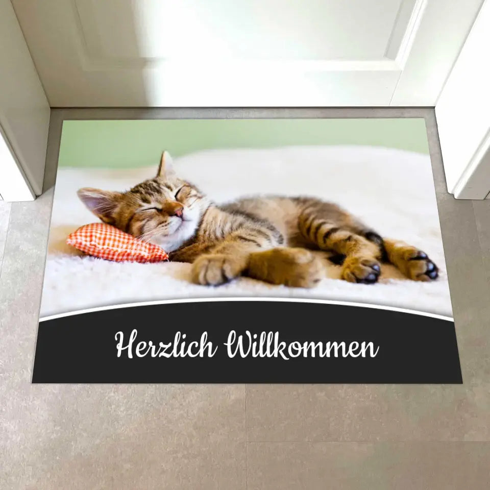 personalisierte Fußmatte 70x50cm mit eigenem 
Foto