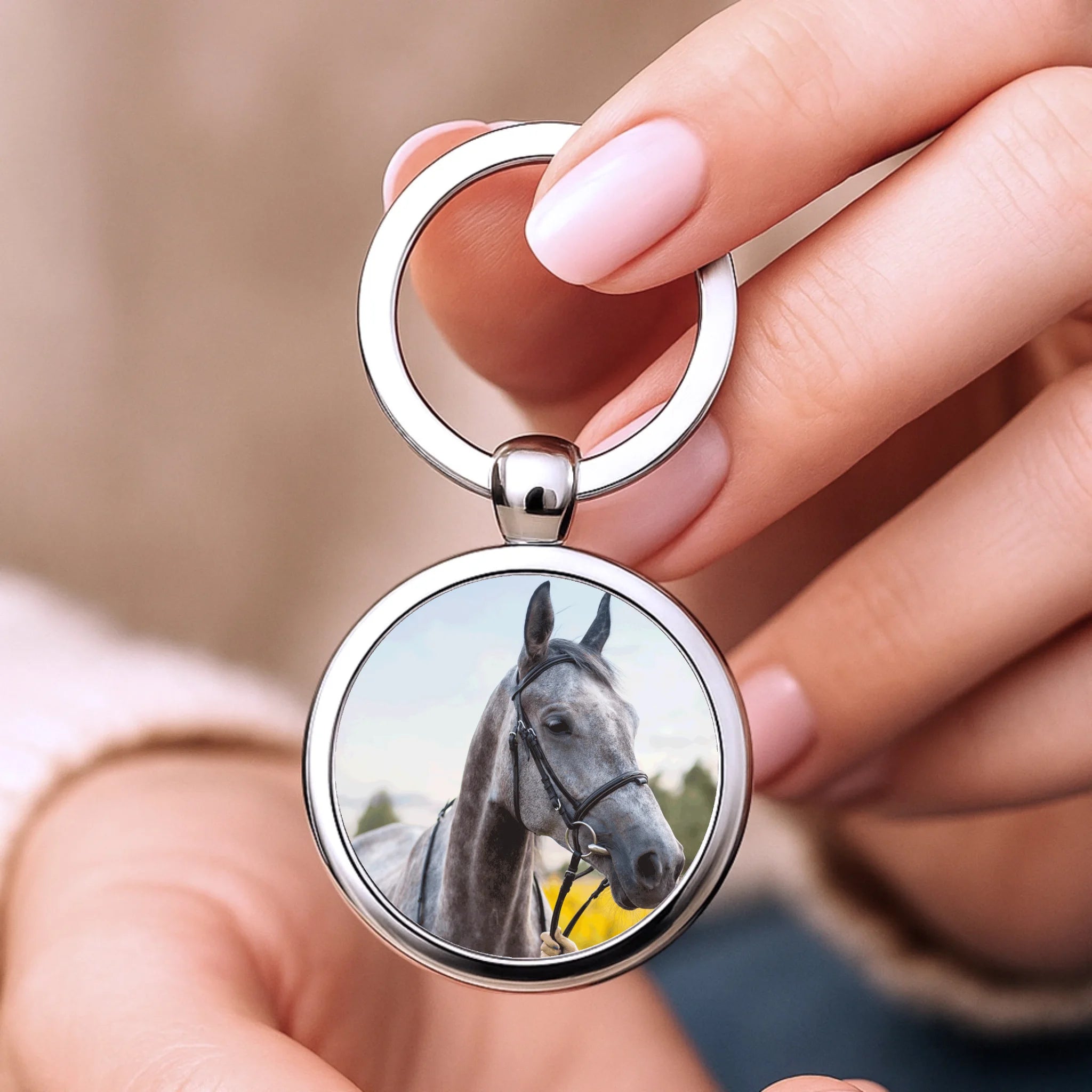 Schlüsselanhänger mit Pferdefoto