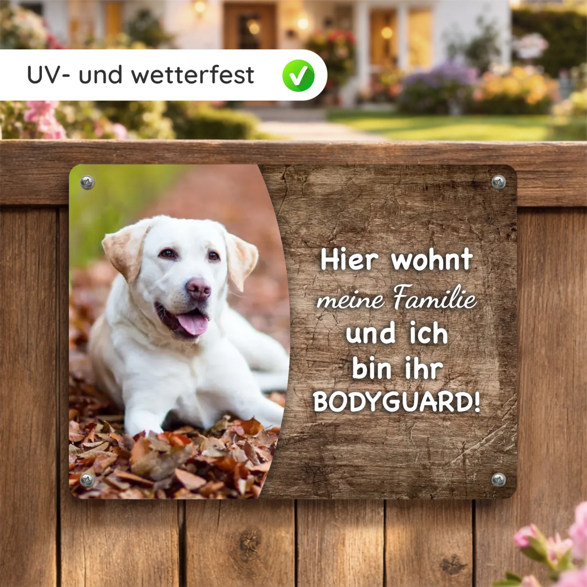 Hunde-Tuerschild-Mockup