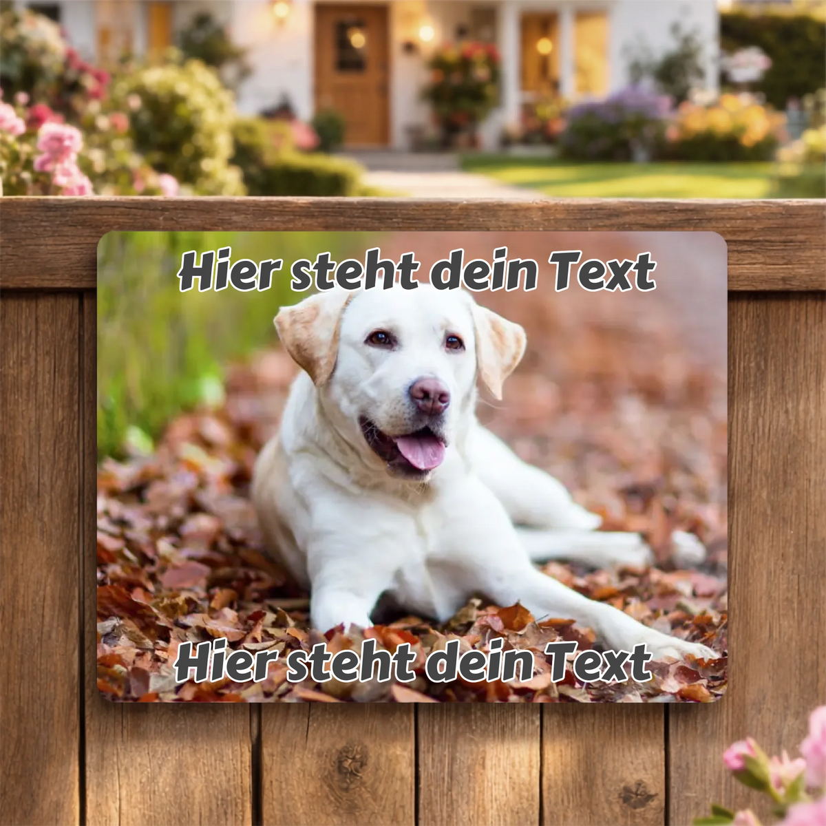 Hunde-Tuerschild-Mockup