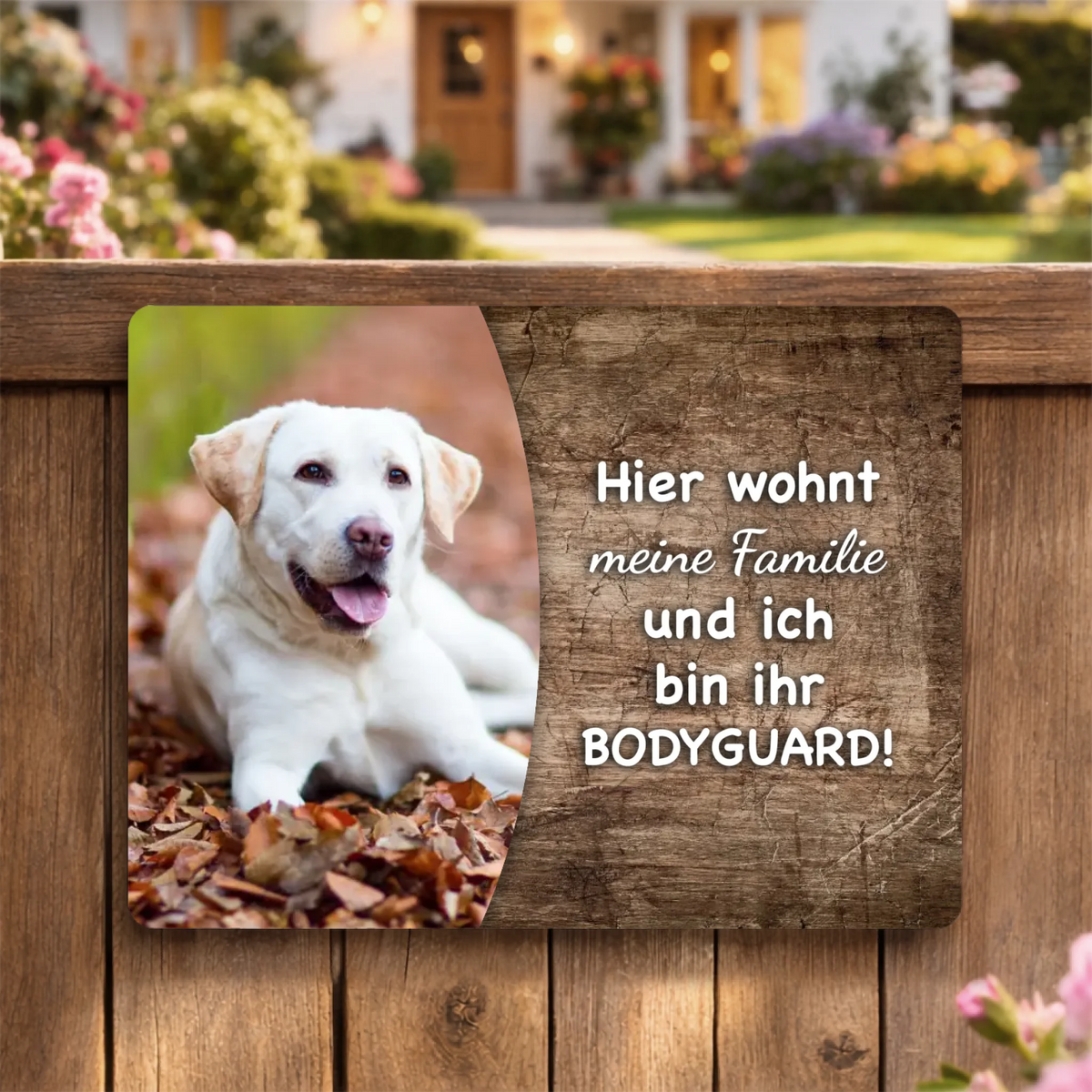 Hunde-Tuerschild-Mockup