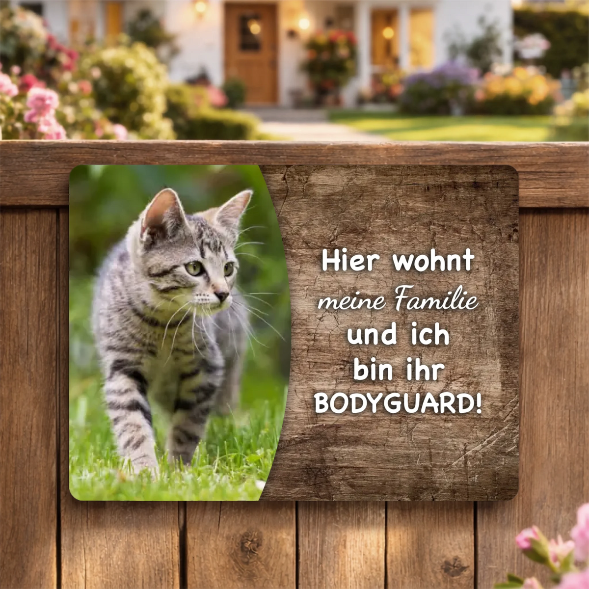 Hunde-Tuerschild-Mockup