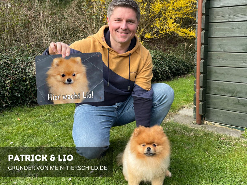 Hunde-Türschild mit Foto & Wunschtext (UV- UND WETTERFEST)