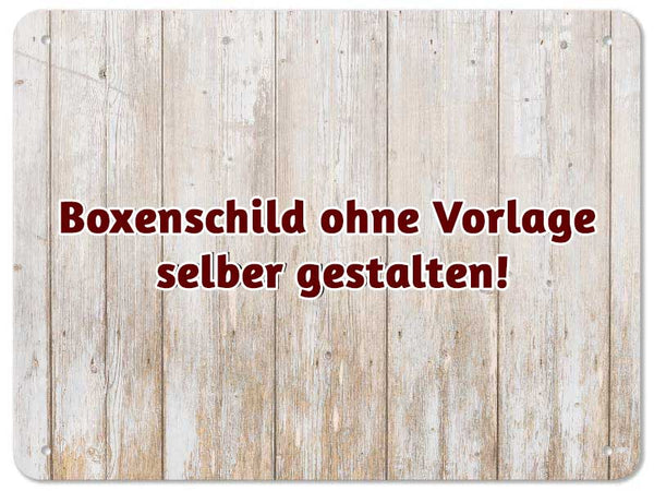Pferde Boxenschild mit Foto & Wunschtext